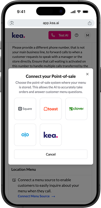 Connect Point of Sale Mobile